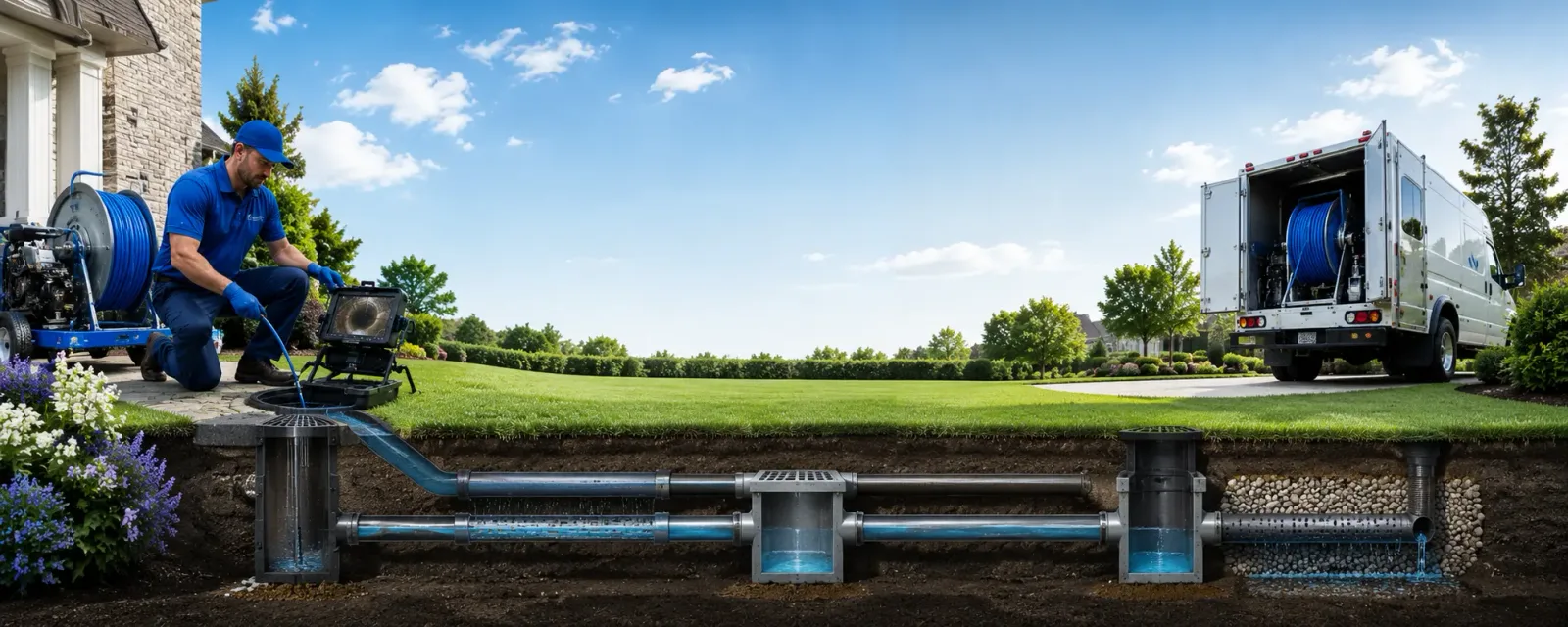Outdoor drain cleaning information for North Waterboro, ME